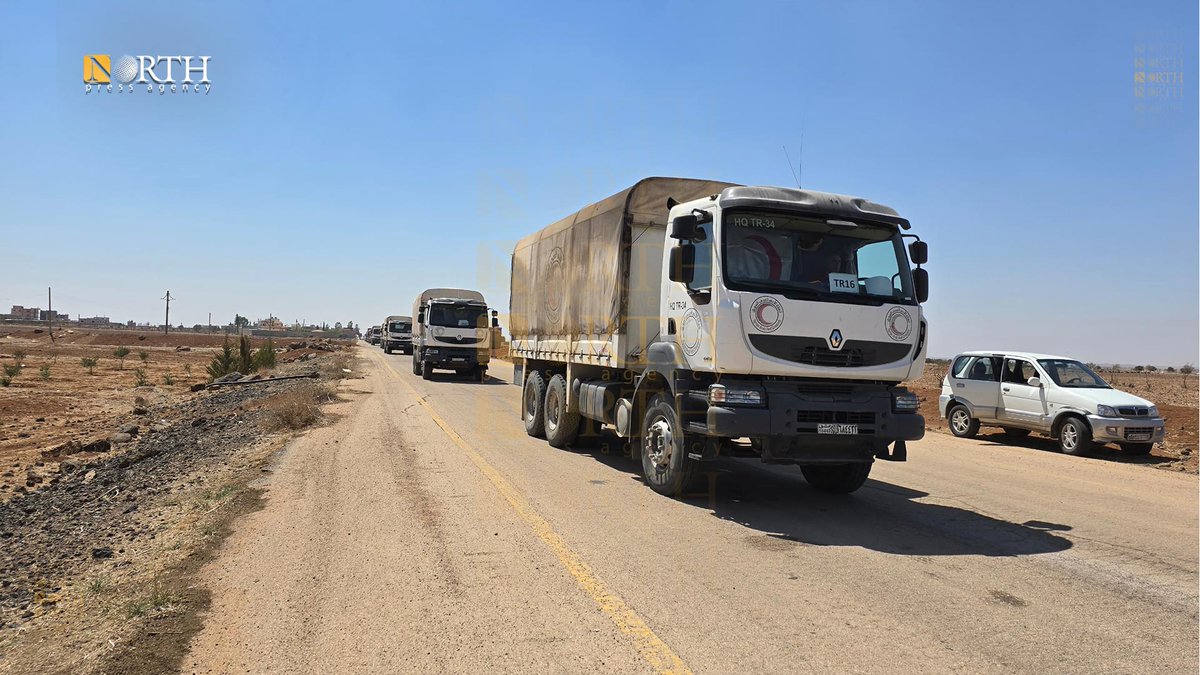 NPA_English's tweet image. The Syrian Arab Red Crescent (SARC) sends a batch of humanitarian aid to Suwayda city in southern #Syria.
#Suwayda – Mo'ayed al-Ashqar – #North_Press