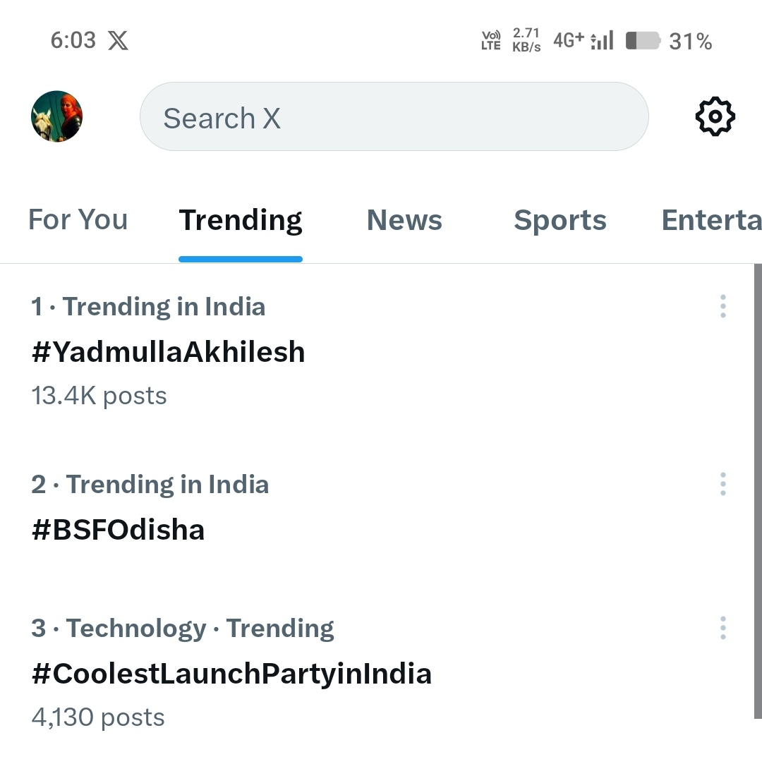 बधाई हो शेरो 😎✊👋
#YadmullaAkhilesh 1 नंबर ट्रेंड कर रहा है 
<a href="/ArunKosli/">Arun Yadav</a>