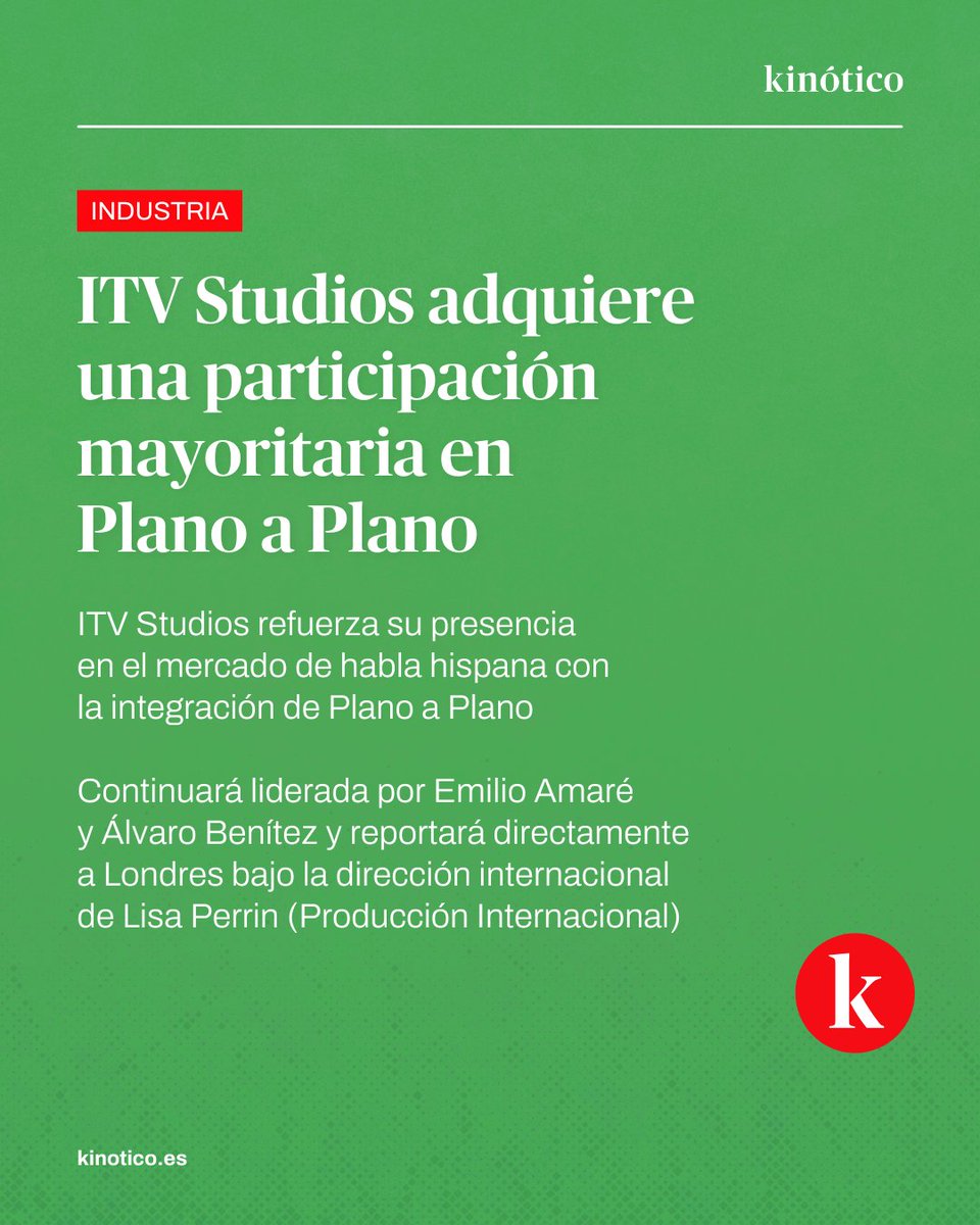 kinotico's tweet image. 🤝🏼 La productora española, que hace solo unas semanas estrenó la serie ‘Ladrones: la tiara de santa Águeda’, se integra en la estructura de @ITVStudiosIB en España
🔗 kinotico.es/industria/2025…