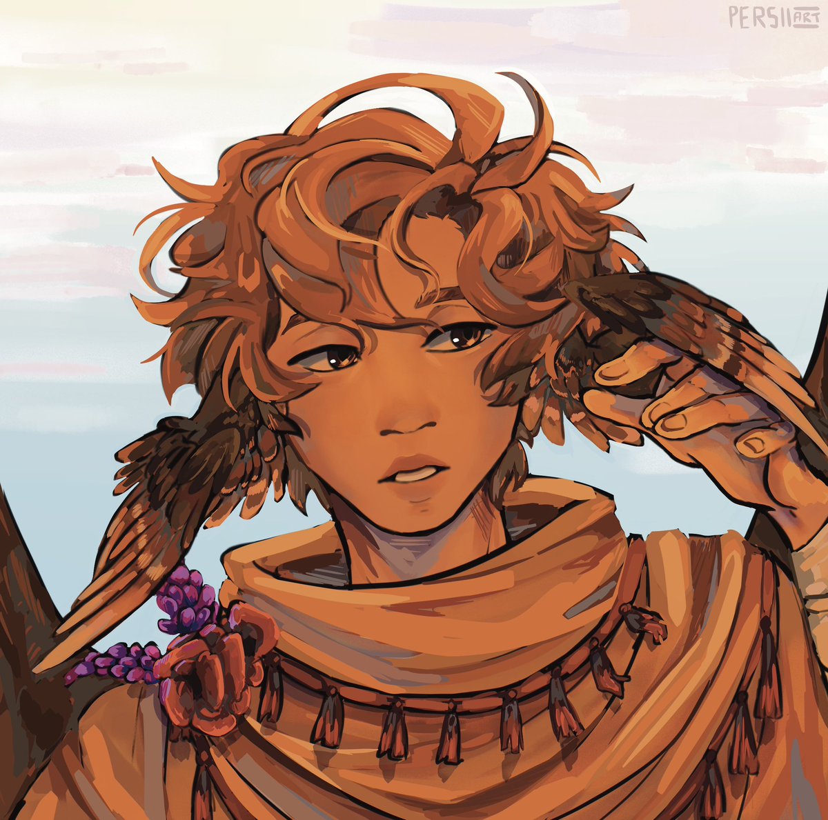 persiiart's tweet image. Golden hour in the desert 🏜️ 

[#grian #grianfanart]