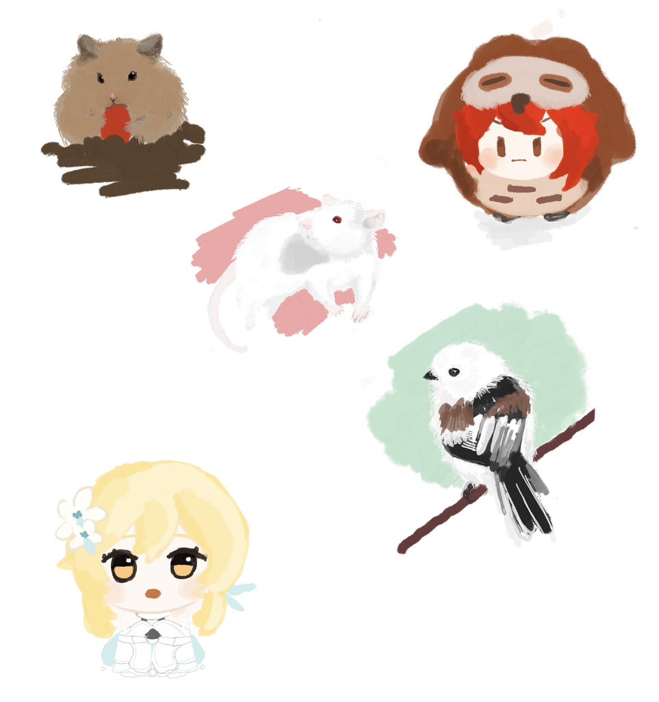 Neeeeee0619's tweet image. ←このアカウント最初期の絵　今→