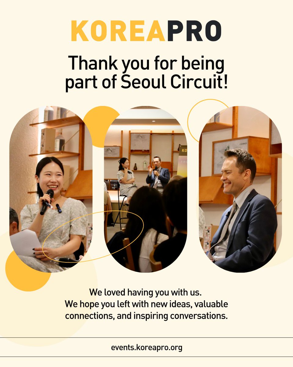 KOREA PRO (@southkoreapro) on Twitter photo What’s driving China’s strategy toward South Korea under Lee Jae-myung?
We explored this and more at our latest Seoul Circuit dinner with <a href="/JohnDelury/">John Delury</a> and <a href="/jeongminnkim/">Jeongmin Kim</a>.
Thank you to everyone who joined us!
Join our next conversation: events.koreapro.org. What’s driving China’s strategy toward South Korea under Lee Jae-myung?
We explored this and more at our latest Seoul Circuit dinner with <a href="/JohnDelury/">John Delury</a> and <a href="/jeongminnkim/">Jeongmin Kim</a>.
Thank you to everyone who joined us!
Join our next conversation: events.koreapro.org.