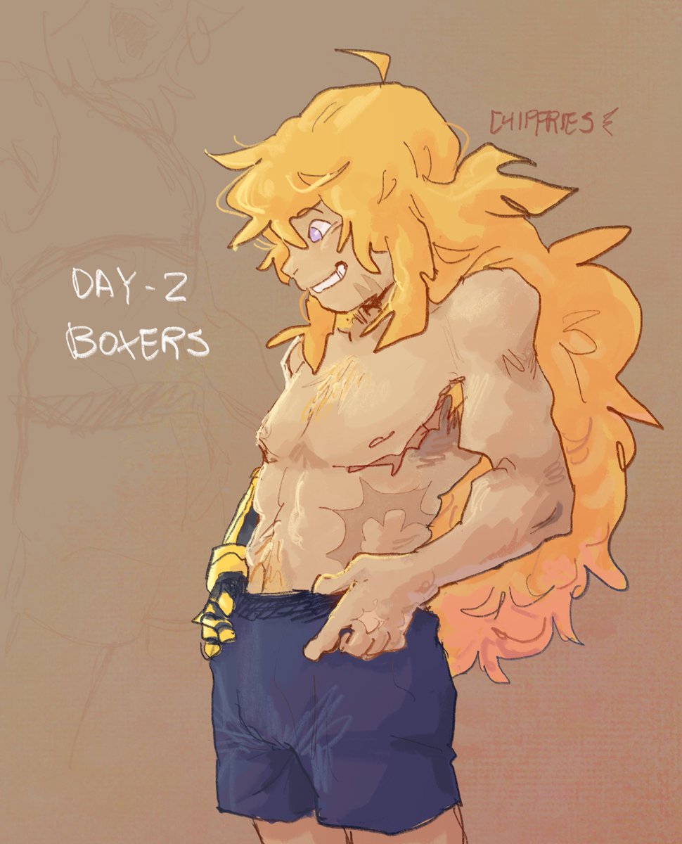 ChipFries_'s tweet image. #butchyangweek Day 2 - boxers