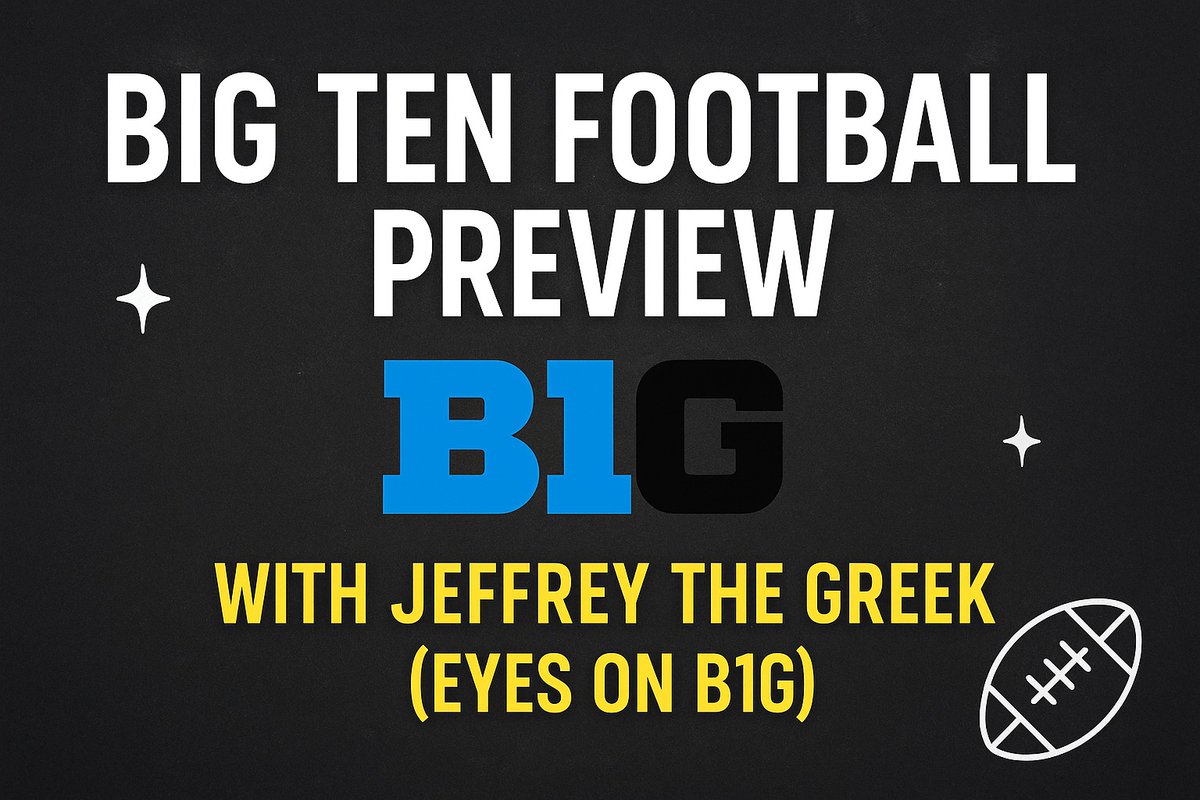walkonredshirts's tweet image. Big Ten Preview with @JeffreyTheGreek
• Contenders to win the Big Ten
• Dark horses to watch
• Sleeper teams who could perform above their win total
• Can the Big 10 win 3 titles in a row?
🎧open.spotify.com/episode/61OugM…
🍎podcasts.apple.com/us/podcast/big…
📺youtu.be/duZMiC-mq8c?si…