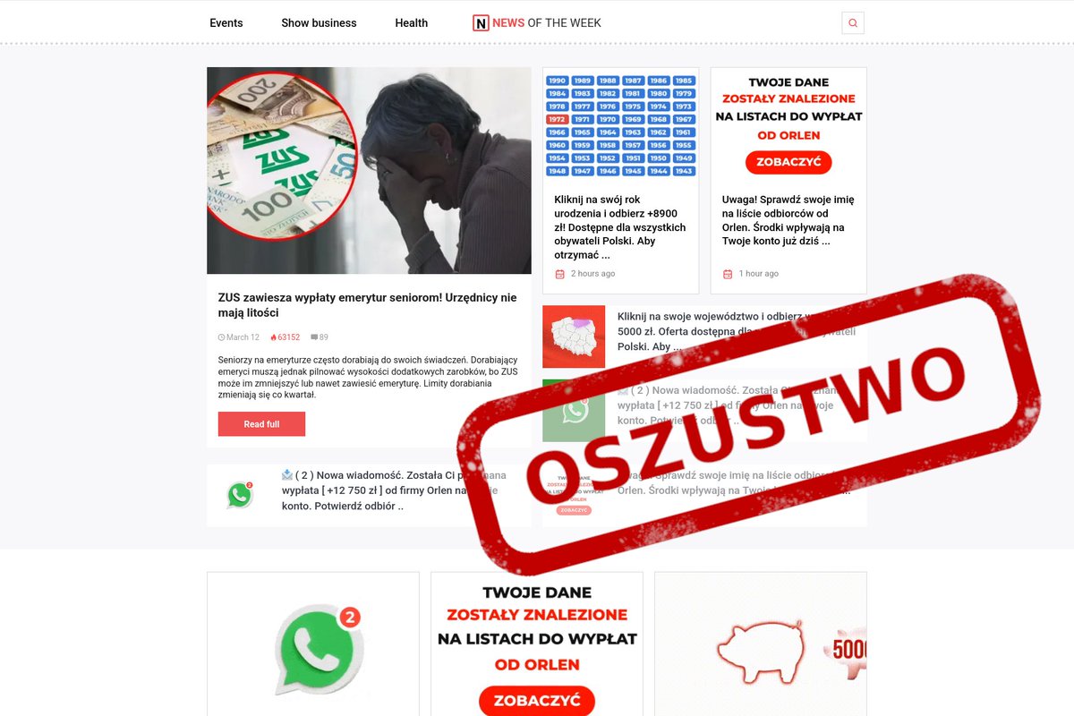 CERT_Polska's tweet image. ⚠️ Nadzwyczajna okazja do zarobku? Uważaj na fałszywe inwestycje!
🌐 Przestępcy codziennie zakładają setki stron internetowych wykorzystujących ten schemat oszustwa. Jeśli widzisz w internecie reklamę programów inwestycyjnych, giełd obiecujących ogromne zyski, osoby publiczne,…