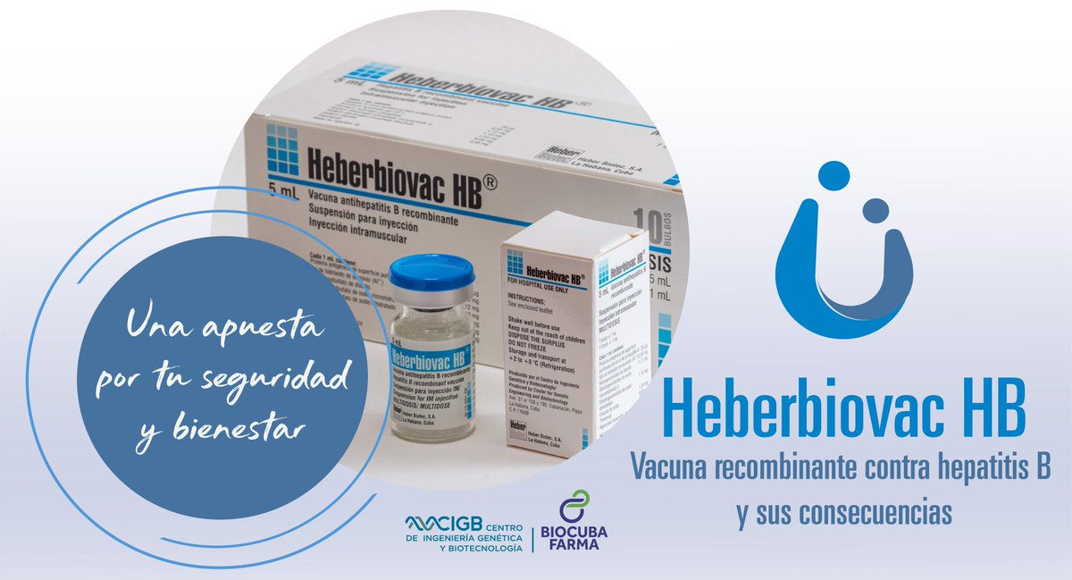 CIGBCuba's tweet image. #DíaMundialContraLaHepatitis
Desde 1999 #Cuba🇨🇺 no reporta casos de hepatitis B aguda en niños menores de 5 años de edad y desde 2006 tampoco se reportan en menores de 15 años. Este es el resultado de la aplicación sistemática de la #vacuna #Heberbiovac_HB contra esta enfermedad.