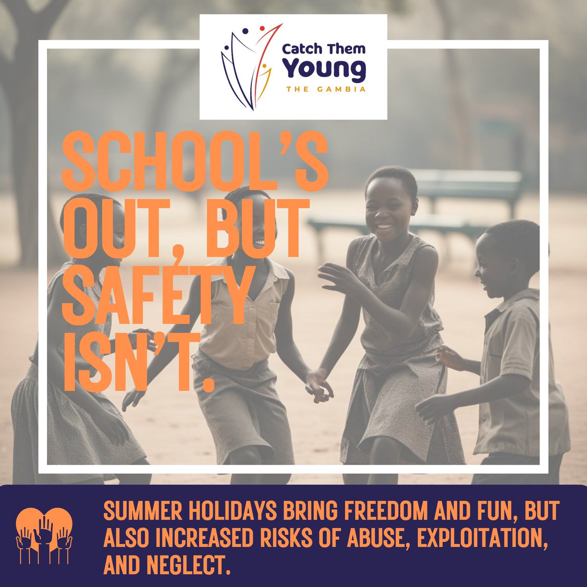 Empirical evidence shows a rise in #FGM and #childmarriage during school holidays times meant for rest, not risk.

Added to this are dangers of sexual harassment, exploitation, abuse, and neglect, which further threatens children’s wellbeing and safety. 
Stay Vigilant. 
#CTY
