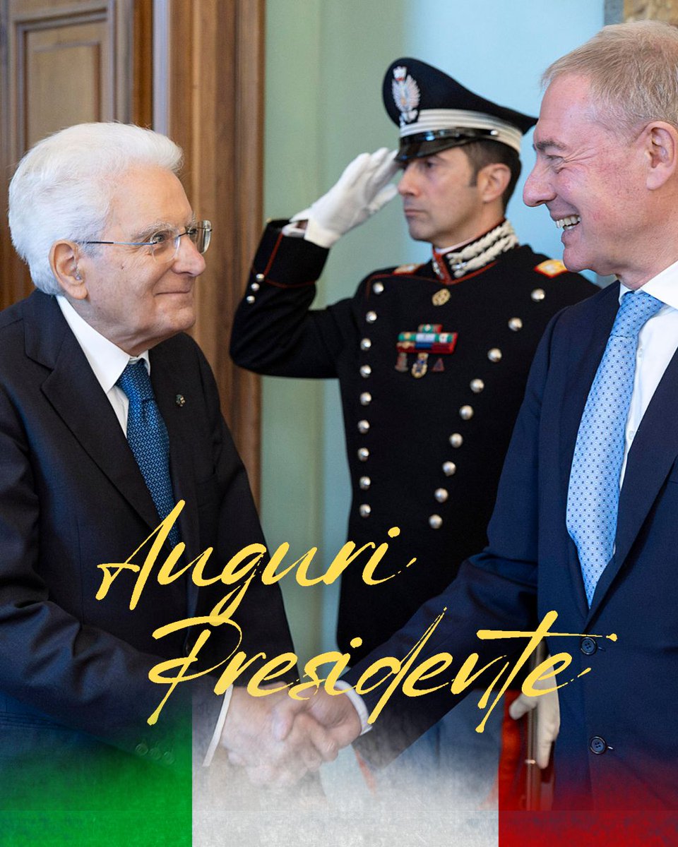 adolfo_urso's tweet image. Buon compleanno al Presidente della Repubblica Sergio #Mattarella, guida autorevole e punto di riferimento per il Paese, interprete autentico dei valori repubblicani 🇮🇹