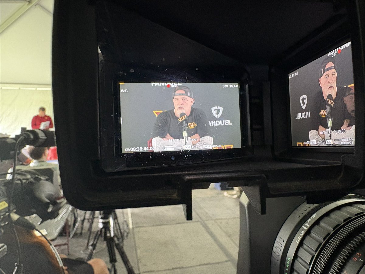 13BrianSmith's tweet image. Commanders head coach Dan Quinn holding a press conference prior to their first day of training camp. @13NewsNow @Commanders 🏈🏈🏈