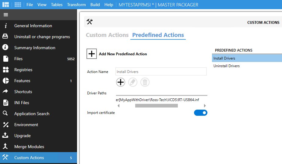 MasterPackager's tweet image. Master Packager 25.5.9335 is here. 🚀

- Install/uninstall drivers and their certificates using our new predefined driver custom actions
- Create and extract .wim files using Master Packager Toolbox
- New, improved table view under Installed apps
- Add Intune categories in Master…