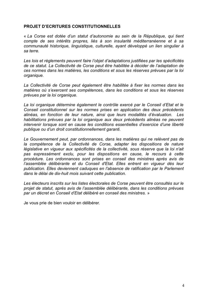 Gilles Simeoni (@gilles_simeoni) on Twitter photo Le Ministre <a href="/frebsamen/">François Rebsamen</a> proposera au Conseil des Ministres le 30/07, le projet de révision validé en mars 2024, sans aucune modification. Ce choix est conforme aux accords pris avec l’Etat. Un pas décisif permettant d’engager la discussion parlementaire sur le statut d’autonomie. Le Ministre <a href="/frebsamen/">François Rebsamen</a> proposera au Conseil des Ministres le 30/07, le projet de révision validé en mars 2024, sans aucune modification. Ce choix est conforme aux accords pris avec l’Etat. Un pas décisif permettant d’engager la discussion parlementaire sur le statut d’autonomie.