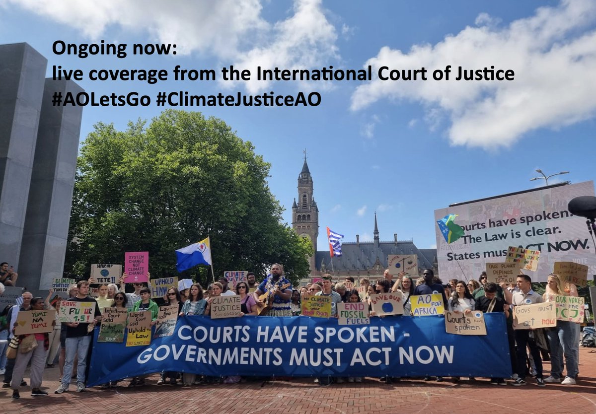 🔥⚖️🌐HAPPENING NOW: Historic #ClimateJustice Ruling being delivered by the 🇺🇳🧑‍⚖️ <a href="/CIJ_ICJ/">CIJ_ICJ</a> International Court of Justice - this ruling could signal a new dawn for climate law &amp; accountability
📝🧵Live thread below with context, summary and analysis 👇
#ClimateJusticeAO #AOLetsGo