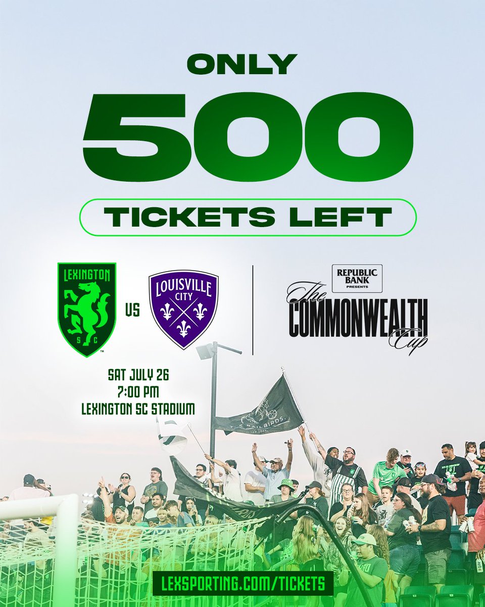 LexSCmen's tweet image. Come and get 'em! ๐๐๐๐จ๐ซ๐ ๐ข๐ญ๐ฌ ๐ญ๐จ๐จ ๐ฅ๐๐ญ๐...โณ๐
You don't want to miss this showpiece occasion ๐โฝ๏ธ
๐๏ธ bit.ly/4kPNhwp
#LexGo | @RepublicBank