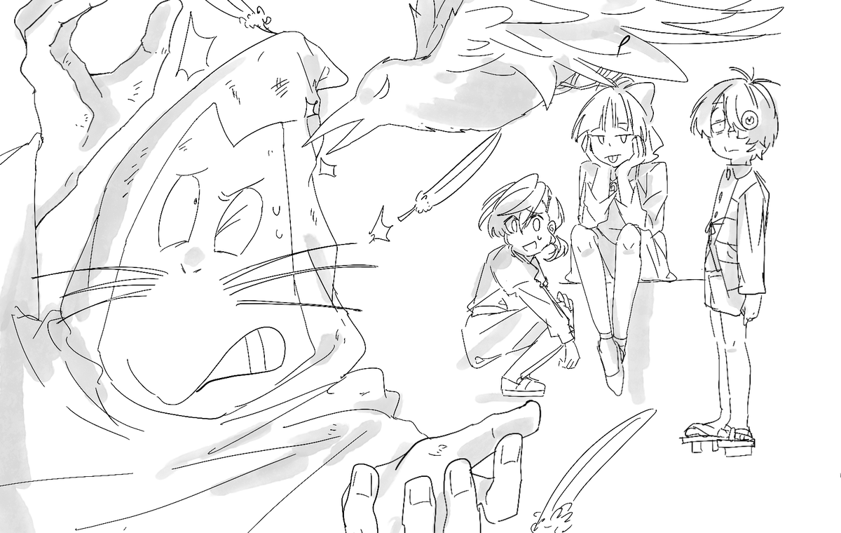 🐭まで描く気力なかった。