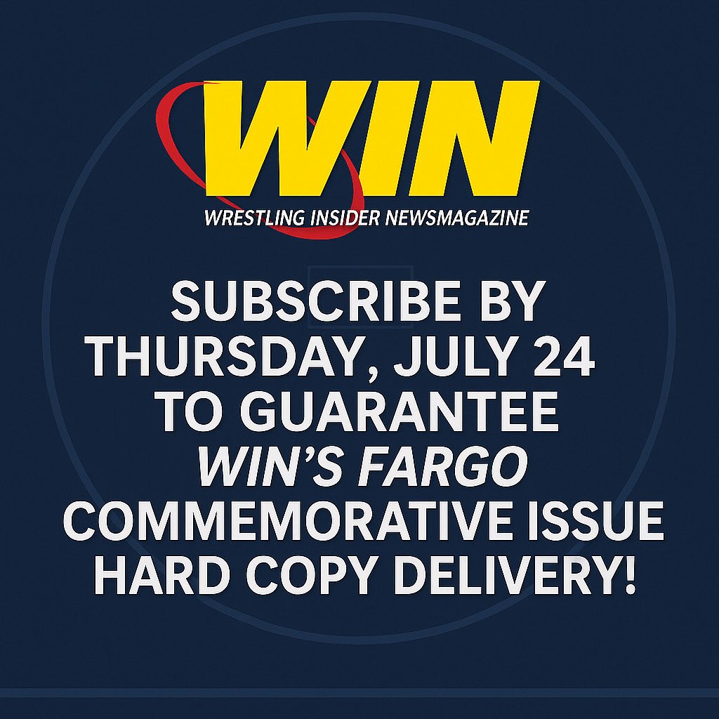WIN Magazine (@winwrestlingmag) on Twitter photo WIN’s Volume 31 Issue 10, the Fargo Commemorative edition, drops next week! Subscribe by this Thursday at subscribe.win-magazine.com to guarantee print copy delivery!
This issue boasts complete Fargo coverage and stories as well as (4) new <a href="/USAWrestling/">USA Wrestling</a> Coach’s Corner features on WIN’s Volume 31 Issue 10, the Fargo Commemorative edition, drops next week! Subscribe by this Thursday at subscribe.win-magazine.com to guarantee print copy delivery!
This issue boasts complete Fargo coverage and stories as well as (4) new <a href="/USAWrestling/">USA Wrestling</a> Coach’s Corner features on