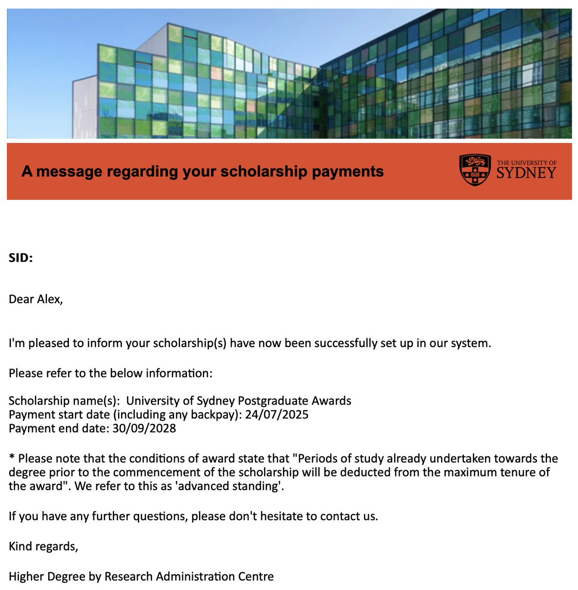 Multidimensional Research (@biovisiongroup) on Twitter photo 🎉 Big congratulations to Alex on being awarded the University of Sydney Postgraduate Award (UPA) — just announced today!
We’re incredibly proud of Alex and excited to see what lies ahead in his research journey. Well done! 👏
#PhD #UPA #ResearchExcellence #Scholarship #Usyd 🎉 Big congratulations to Alex on being awarded the University of Sydney Postgraduate Award (UPA) — just announced today!
We’re incredibly proud of Alex and excited to see what lies ahead in his research journey. Well done! 👏
#PhD #UPA #ResearchExcellence #Scholarship #Usyd