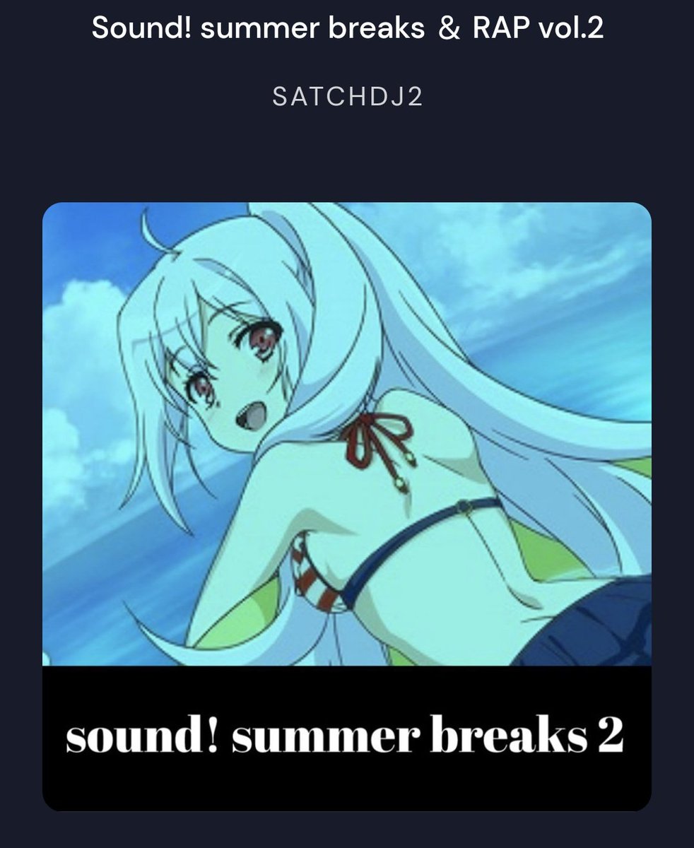 satch0037's tweet image. HIPHOP DJな俺。夏に聴きたい爽やかで熱いRAPとBREAK BEATSのmixもこさえてるんよ。
【🎧️mixcloud🎧️】
mixcloud.com/satchdj2/sound…