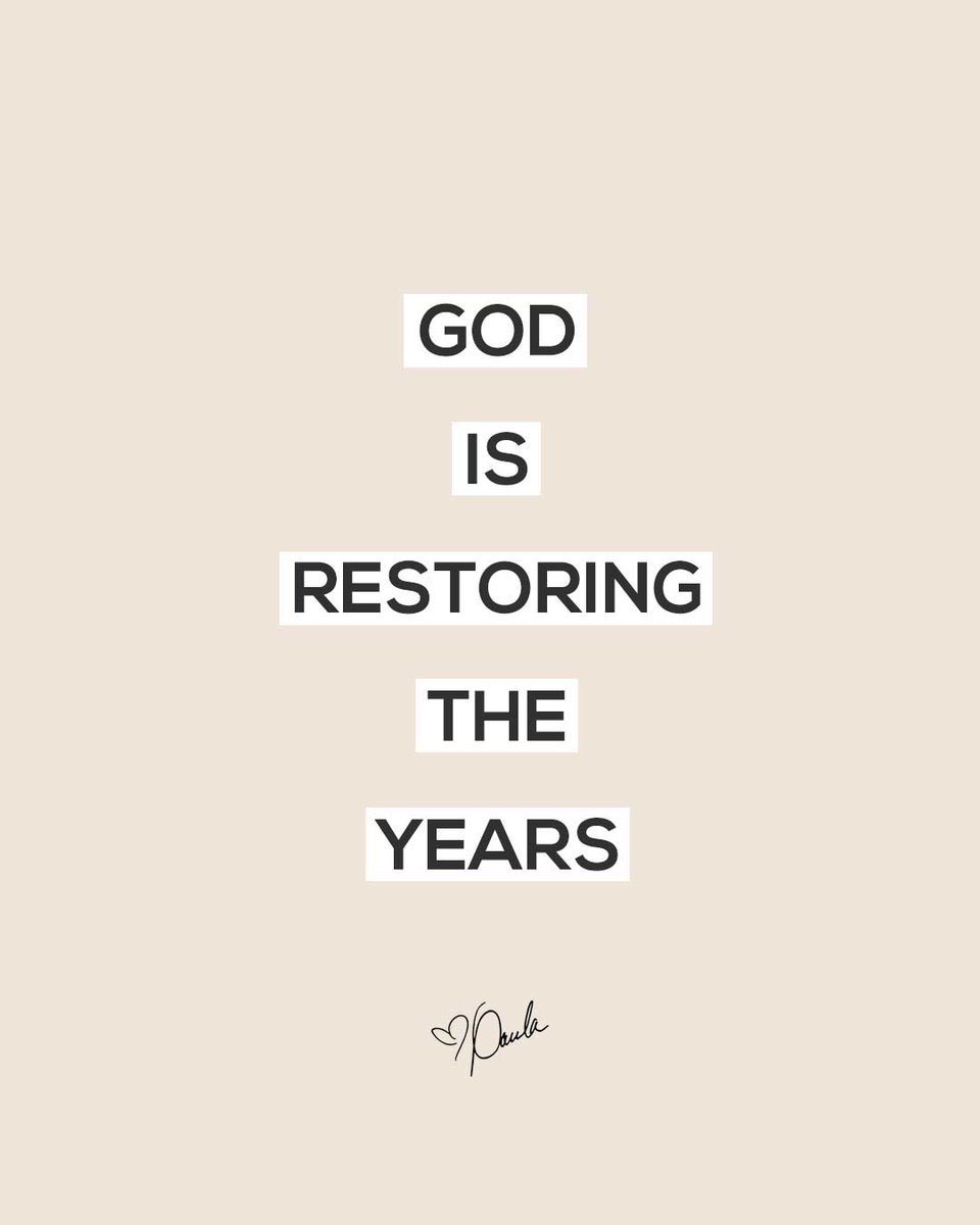Paula_White's tweet image. God is restoring the years the enemy came to devour in your life... He is a good, good God and He has you!