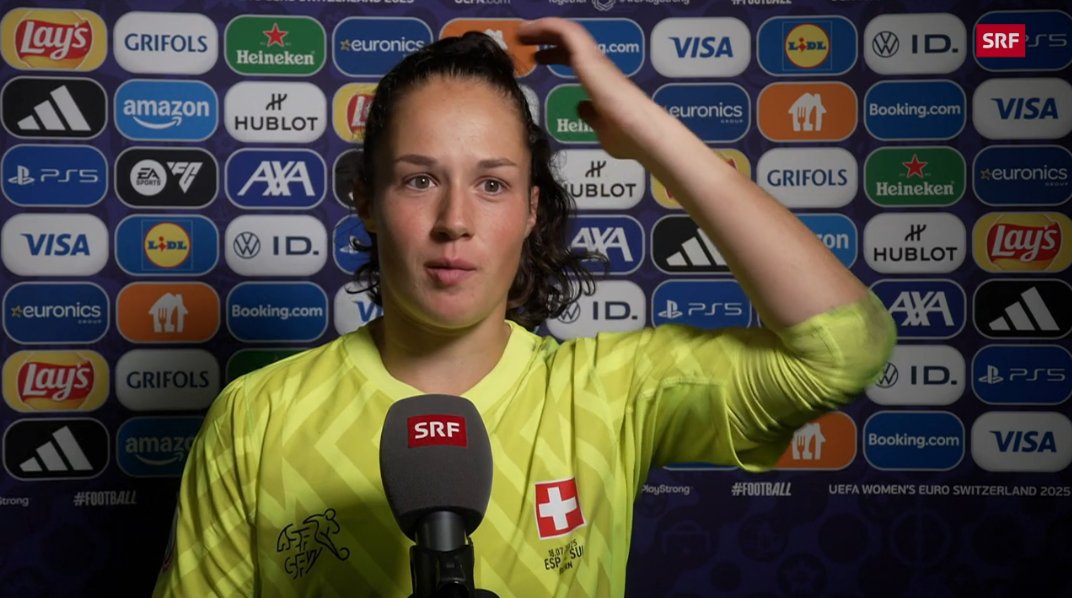 Foetbal247TBG's tweet image. Livia Peng on her penalty save: &quot;I almost had to save it so we could still do something. So I am happy I saved it, but ultimately I am very disappointed that we are out. I had the feeling that today was the day we could beat the Spanish team.&apos;&apos; #ESPSUI #WEURO2025