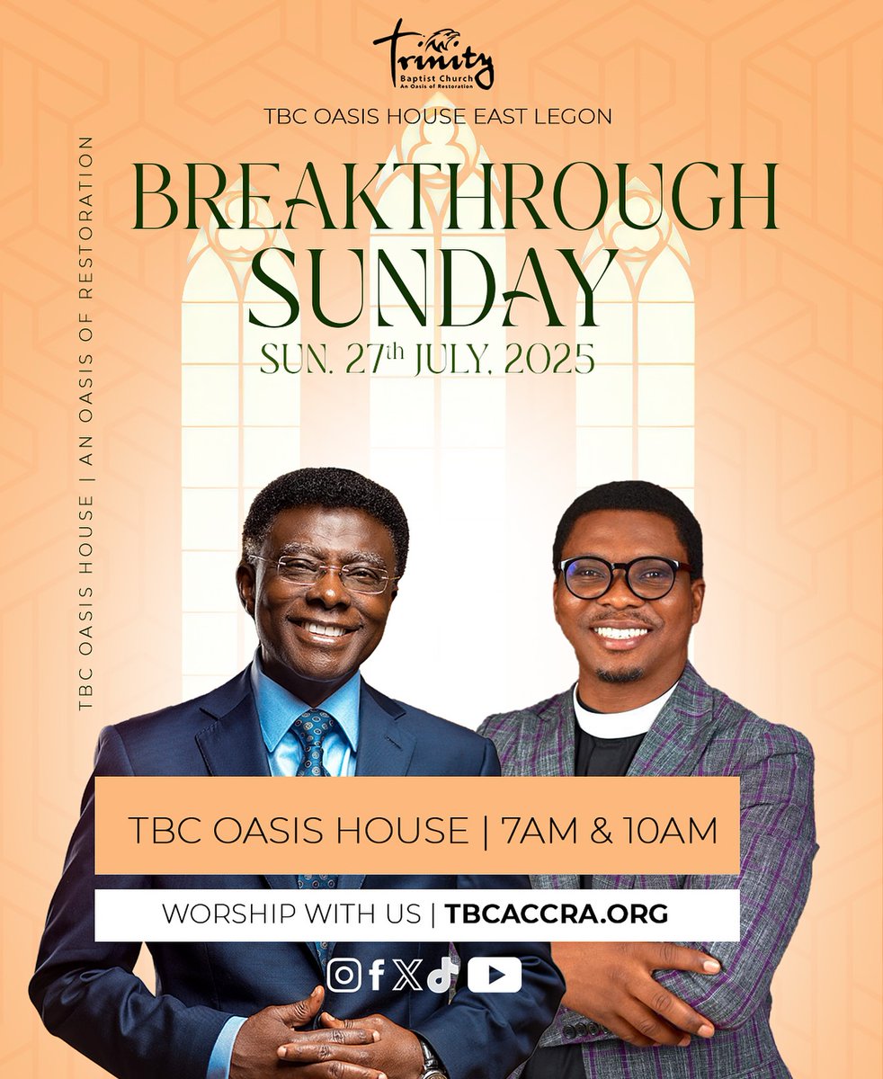 TBC_Ghana's tweet photo. Saturday prep complete?
✅ Now prepare your heart for Sunday worship! 7AM Early Birds or 10AM Family Service - both are anointed ! See you tomorrow! 🏠✨
#SundayReady #IC2025Prep #IntegrityConference2025 #TBCOasisHouse https://t.co/TAtq8m2Laa
