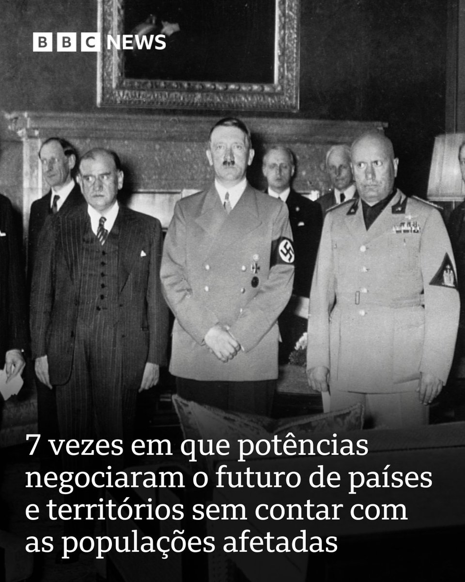 bbcbrasil's tweet image. Muitas vezes na história as grandes potências conspiram para negociar novas fronteiras ou esferas de influência sem a participação das pessoas que vivem nesses territórios: bbc.in/4o1GzGj
#ArquivoBBC