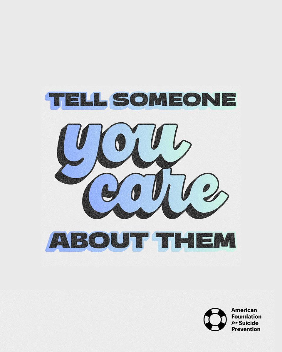 Your compassion, support, and presence can be lifesaving.💙

Tag someone you care about to remind them that they are not alone.