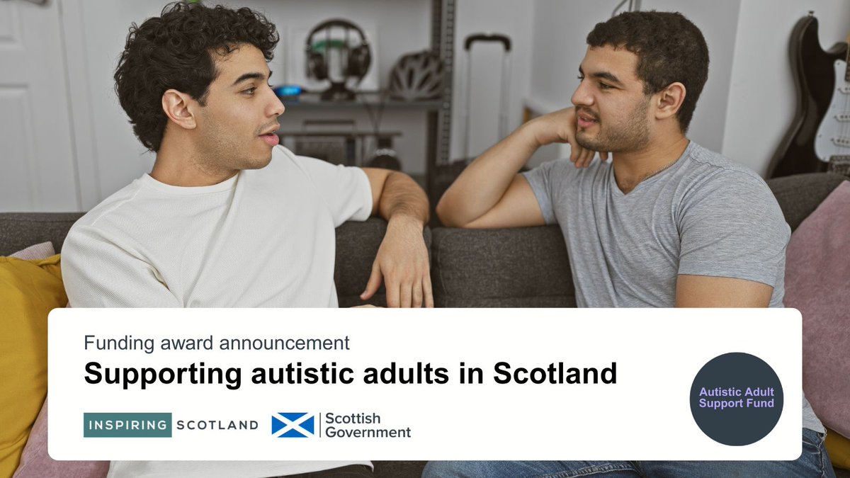 🎉 Nine charities have been awarded a share of the £2.5m Autistic Adult Support Fund – supporting autistic adults to understand what neurodivergence means for them &amp; improve their wellbeing. 

Read more: inspiringscotland.org.uk/news/supportin…