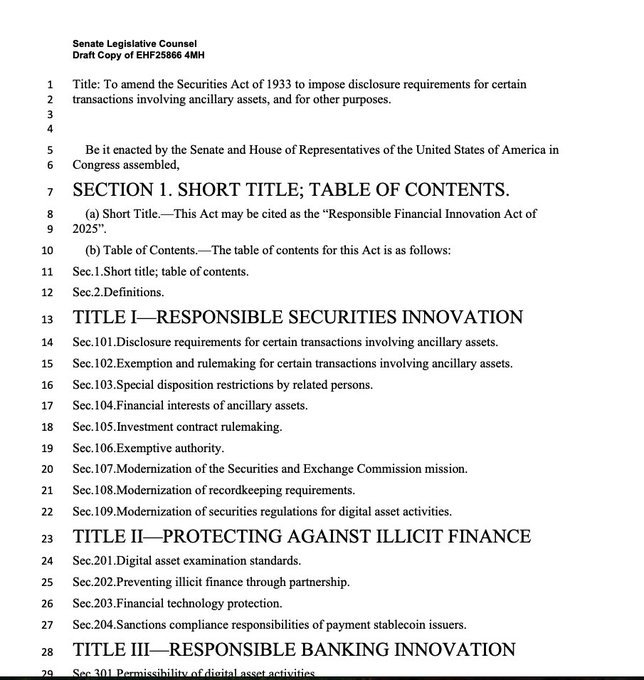 BREAKING NEWS: 

CARDANO TO BE OFFICIALLY RECOGNIZED AS A DIGITAL COMMODITY UNDER U.S. FRAMEWORK🤯🤯🤯

Cardano could be classified as a digital commodity under the new U.S. regulatory framework because it meets the key criteria:

• Decentralized in function
• Lacks centralized