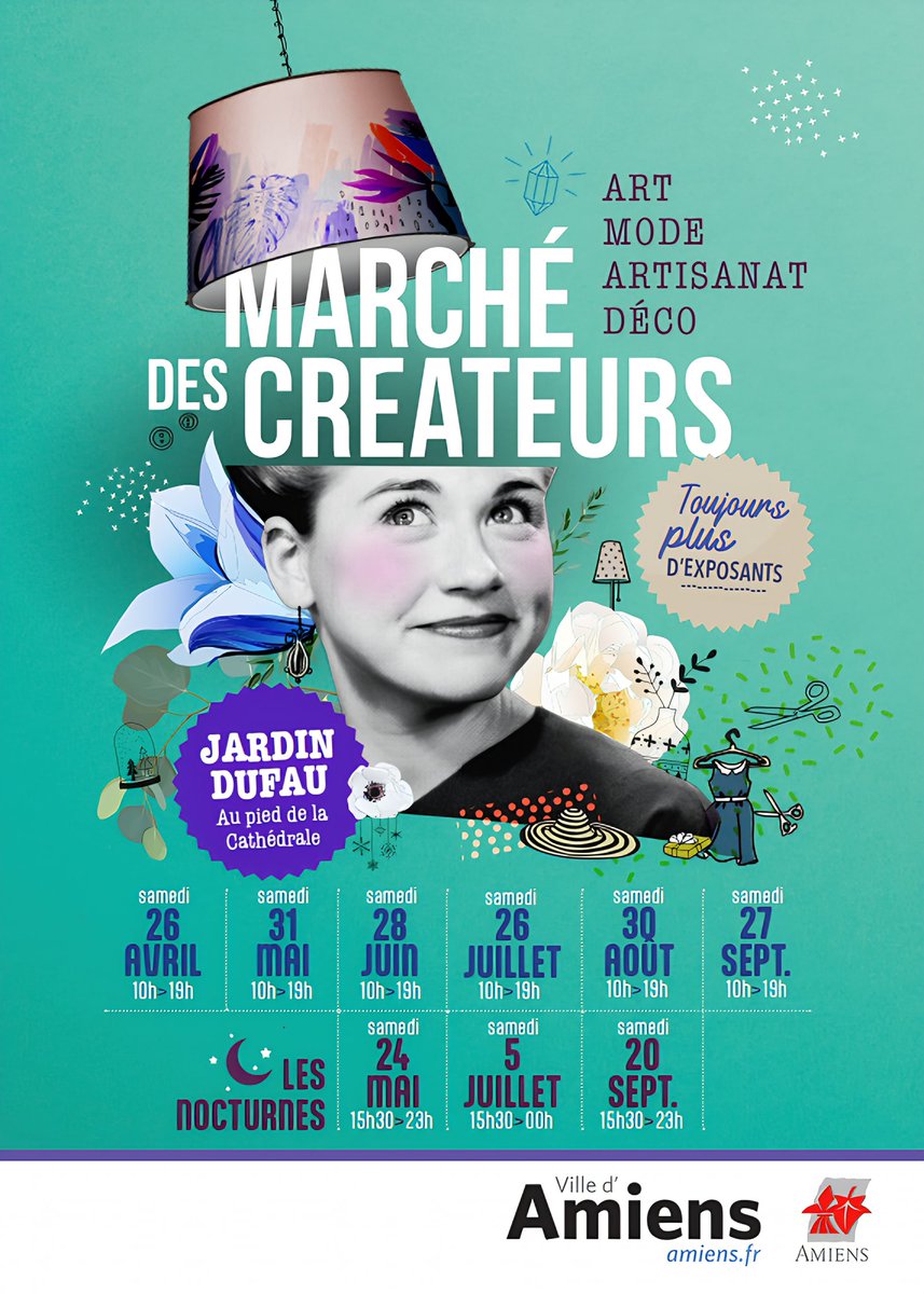 AmiensMetropole's tweet image. [ #Artisanat 👀 ] À la recherche d&apos;idées cadeaux originales ❓ Envie de découvrir des créateurs locaux ❓ Art, mode, déco... il y a l&apos;embarras du choix au marché des créateurs d&apos;Amiens !
📆 Samedi 26 juillet 2025
🕞 10H &amp;gt; 19H
📍 Jardin Dufau - Cathédrale Amiens