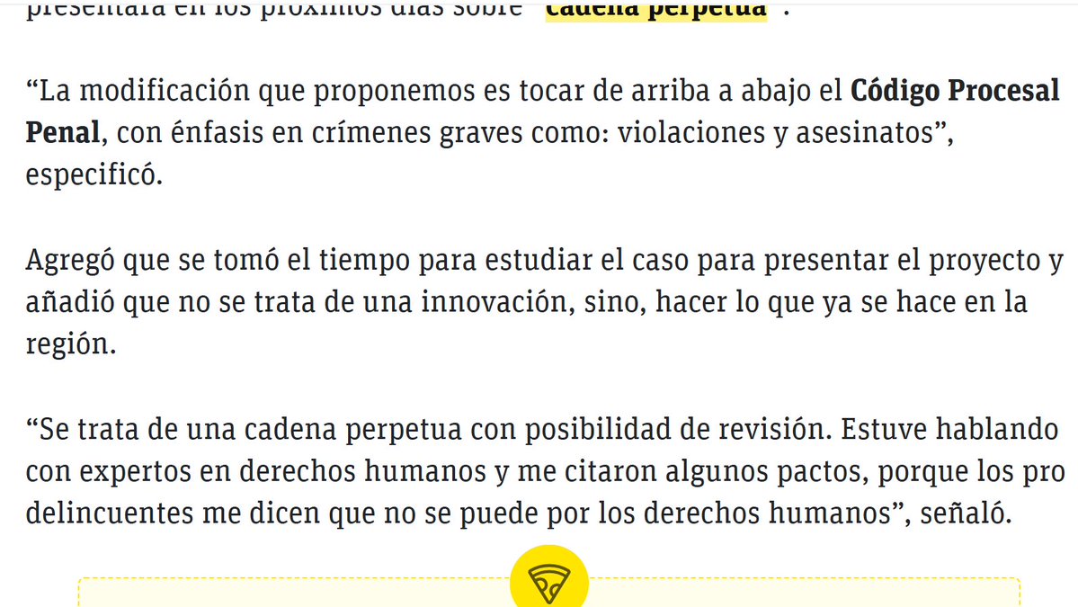 JorgeRolonLuna's tweet image. ¿MODIFICAR EL CÓDIGO PROCESAL PENAL PARA ESTABLECER LA CADENA PERPETUA?
El diario ABC Color atribuye al diputado Rubín -&quot;el azote de la delincuencia&quot;- la siguiente declaración: &quot;La modificación que proponemos es tocar de arriba a abajo el código procesal penal, con énfasis en…