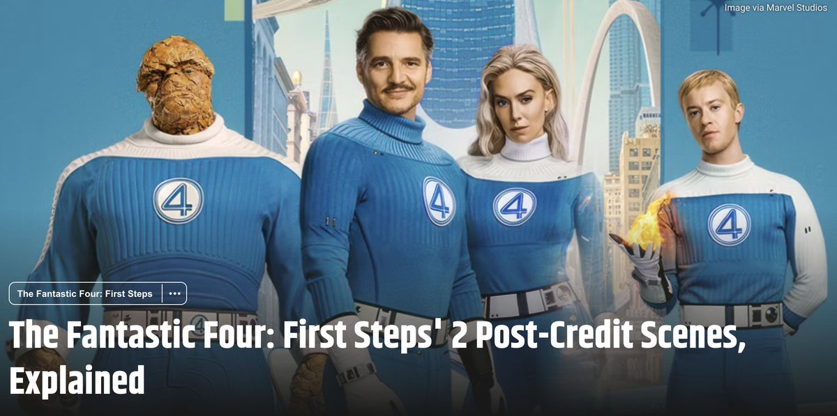 Sean_OConnell's tweet image. The #FantasticFour is open in select global markets, and the news is starting to spread. So let's talk about it. For @CBR:
cbr.com/fantastic-four…