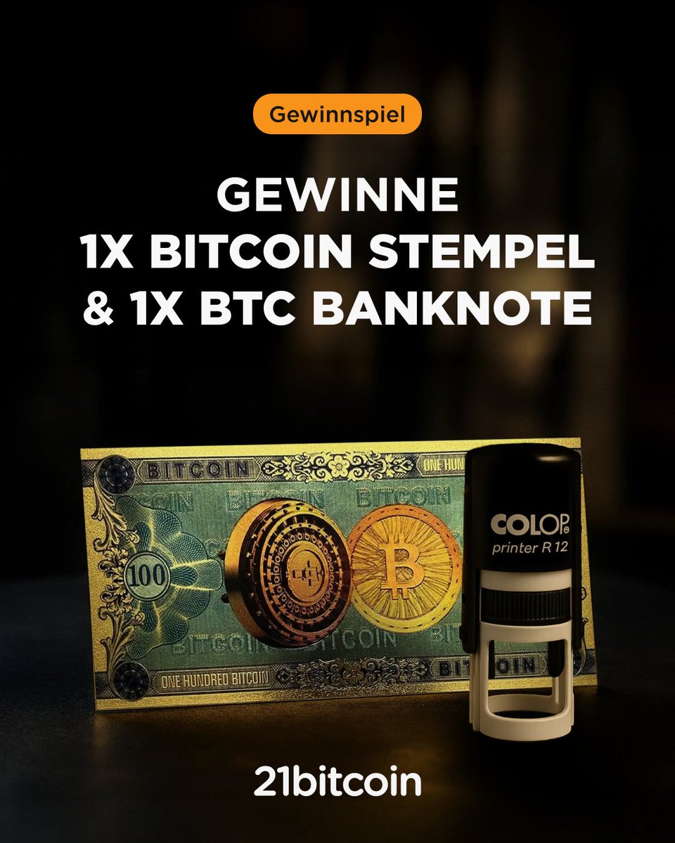 21bitcoinApp's tweet image. Gewinne einen Bitcoin Stempel und eine BTC Banknote von Satoshistore.io! 🎉
Um teilzunehmen:
➡️ Folge @21bitcoinApp & @SatoshiStoreio
💬 Kommentiere, wo du den Stempel einsetzen wirst
Die Verlosung findet am 30. Juli statt.
Viel Glück! 🍀