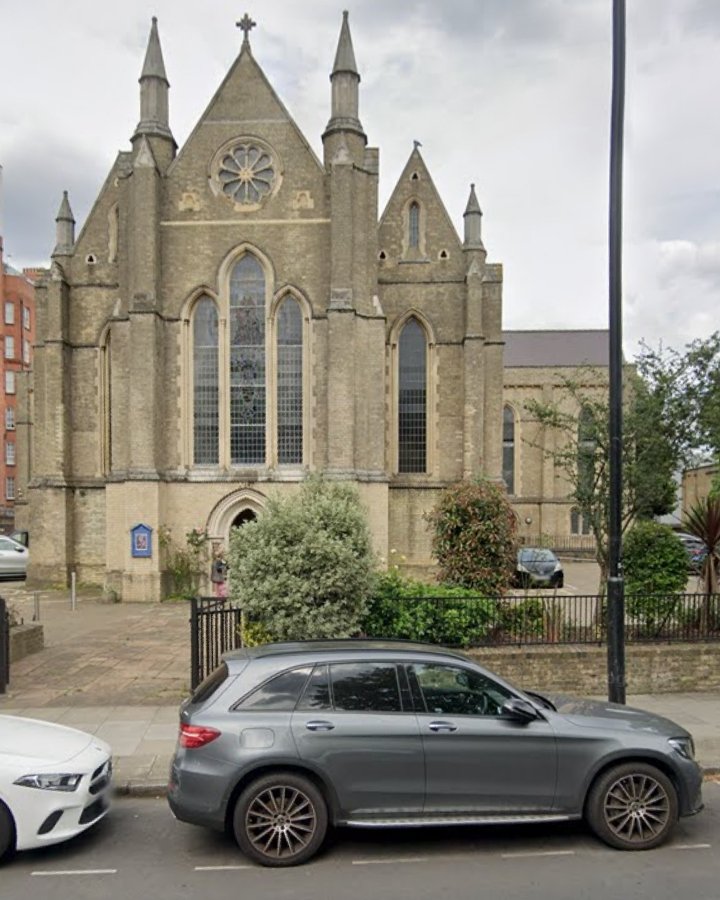 Knowledgepoint's tweet image. The Catholic Church of Our Lady St. John’s Wood: Lodge Road, Lisson Grove, London. This Gothic building was built in 1836. There was significant damage caused by a V2 rocket during WW2,