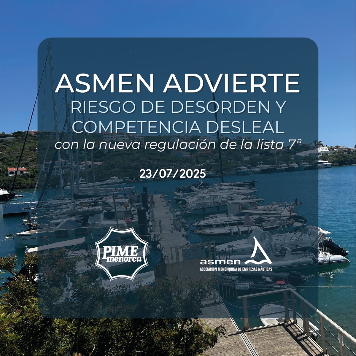🛥️ ASMEN advierte del riesgo de desorden y competencia desleal con la nueva regulación estatal sobre embarcaciones de lista 7ª.
📢 Piden control, equidad y coordinación con Baleares.
📎 Más info: asmen.org/noticia/142444…
#NáuticaMenorca #ASMEN