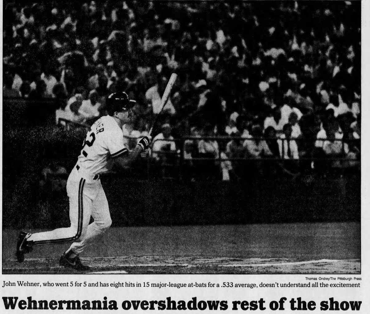 Jimmy T (@jimmytrdinich) on Twitter photo On this date in 1991, John Wehner went 5-for-5 to become the first <a href="/Pirates/">Pittsburgh Pirates</a> rookie since Richie Zisk in 1973 to collect five hits in a game as the Bucs beat Atlanta, 12-3, at Three Rivers Stadium. On this date in 1991, John Wehner went 5-for-5 to become the first <a href="/Pirates/">Pittsburgh Pirates</a> rookie since Richie Zisk in 1973 to collect five hits in a game as the Bucs beat Atlanta, 12-3, at Three Rivers Stadium.