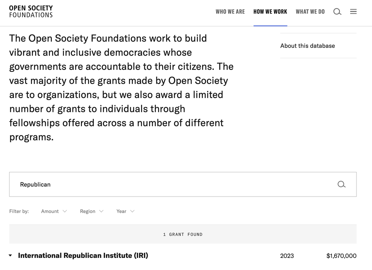 DataRepublican (small r) (@datarepublican) on Twitter photo <a href="/GuntherEagleman/">Gunther Eagleman™</a> He's a board member of the IRI. That's the Republican wing of the CIA. I had hoped that he'd be more on the natsec side. But seems like he's a globalist through and through.
Oh, the IRI also received 1.7 million in Soros funds in 2023. x.com/DataRepublican… <a href="/GuntherEagleman/">Gunther Eagleman™</a> He's a board member of the IRI. That's the Republican wing of the CIA. I had hoped that he'd be more on the natsec side. But seems like he's a globalist through and through.
Oh, the IRI also received 1.7 million in Soros funds in 2023. x.com/DataRepublican…