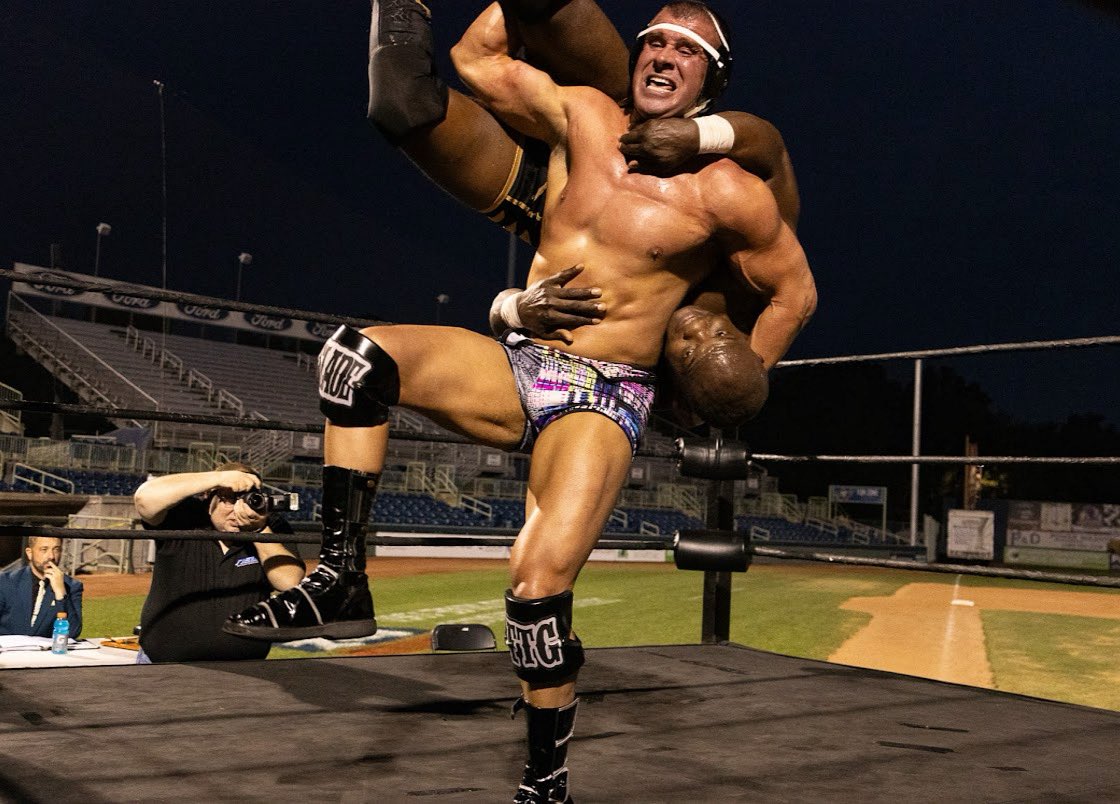 sladewrestler's tweet image. Take ‘em for a HURTful ride🚀 #northeastwrestling #fearthegear #NWAstar