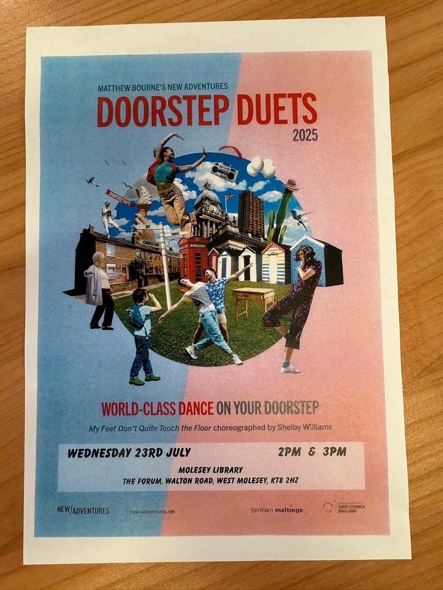 MoleseyLibrary's tweet image. All set up for The Doorstep Duets World Class Dance at Molesey Library. Come on down and take a look. FREE event! Between 2-3pm! 🥳 @SurreyLibraries