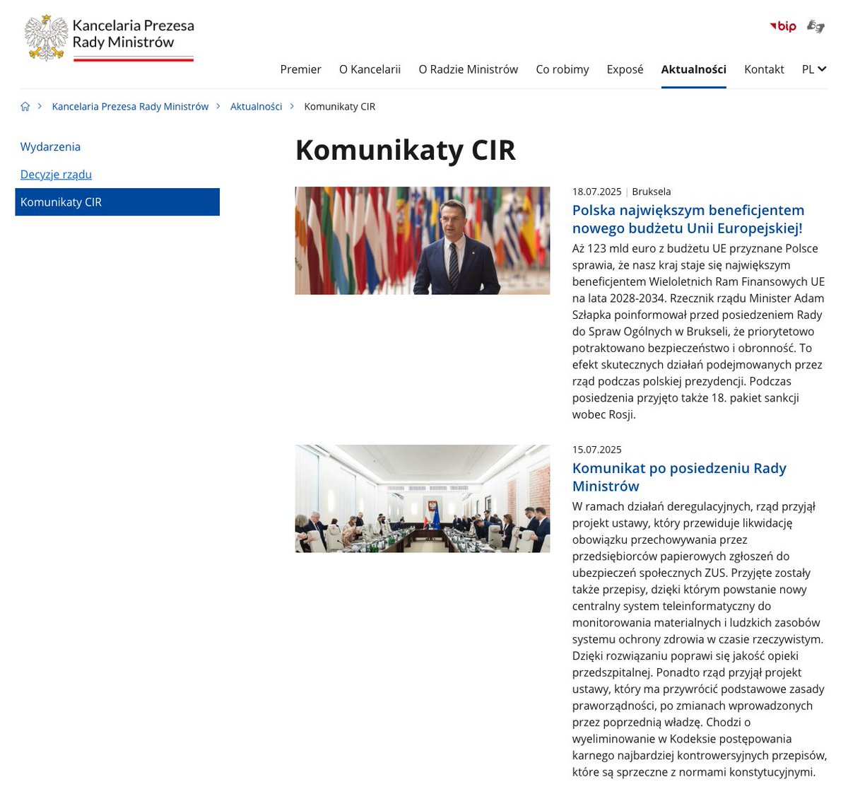 RadekKar's tweet image. Dzisiaj ogłoszenie o rekonstrukcji, a tutaj zero informacji. Gdybym był w CIR, stworzyłbym osobny serwis z podsumowaniem działań i prezentacją sylwetek nowych ministrów z rzucającym się w oczy podsumowaniem ich doświadczenia i umiejętności.