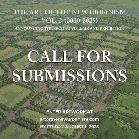 "The Art of the New Urbanism" Vol. 2: CALL FOR SUBMISSIONS!
Show your best work &amp; contribute your ideas to the ongoing New Urbanist conversation.
Submit up to 10 pieces by Aug 1st at artofthenewurbanism.com 
 #NewUrbanism #CityDesign #UrbanPlanning #ArtSubmission