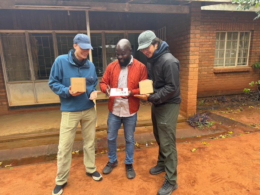 🦋
We have been building collaboratives for parallel growth towards a sustained effort for clean air solutions in Malawi. Earlier this morning, our co-PI Brighton Chunga, Ph.D. of <a href="/mzunionline/">Mzuzu University</a> received two students,