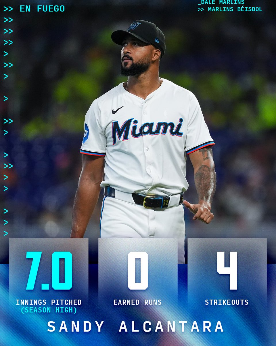Marlins's tweet image. 🐎 Season-high innings pitched
🐎 Zero earned runs
El Caballo was dialed