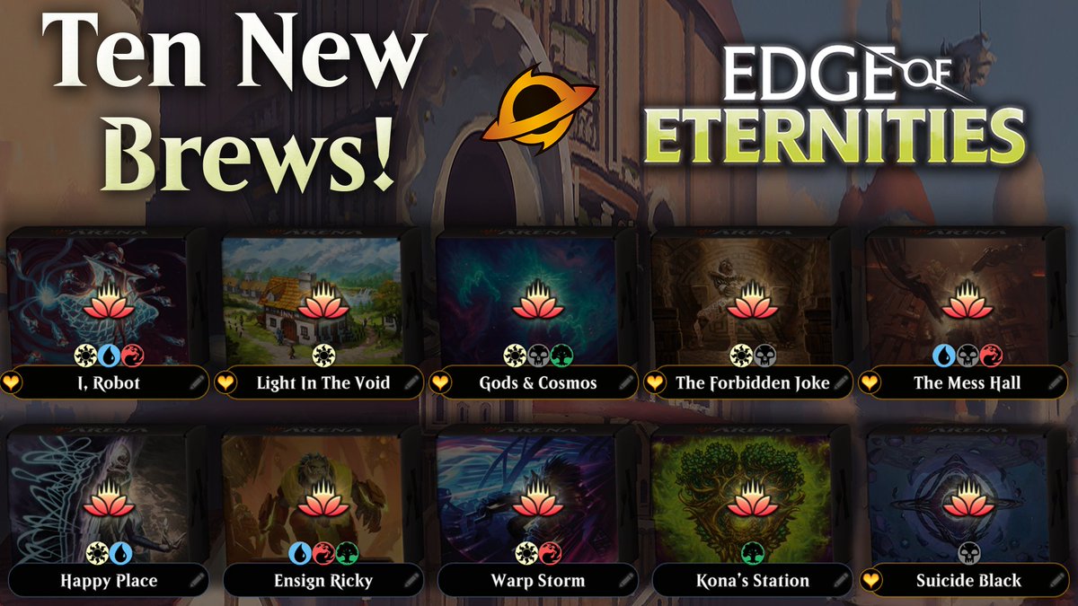 JimDavisMTG's tweet image. 🌌 BEAM ME UP! ☄️
It's time for #TenNewBrews for #MTGEOE on Early Access!
twitch.tv/JimDavisMTG
@CoolStuffInc @UntappedGG @elgato @UltimateGuard @Anthroschair @TheRogueEnergy @INTOTHEAM @TeamJBHobbies #MTGArena @fireshoes