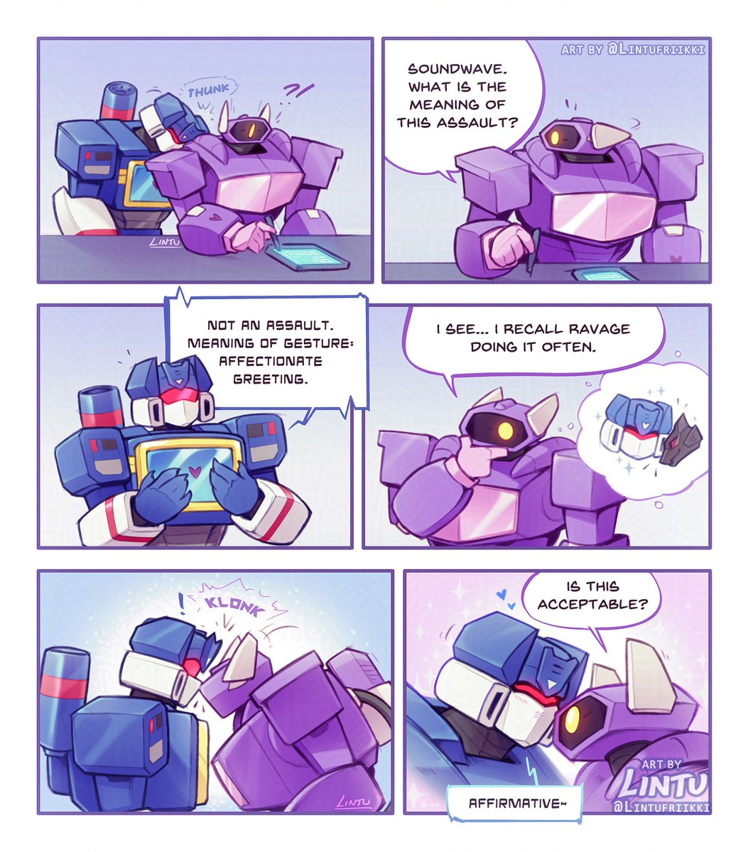 Lintufriikki's tweet image. happy wavewave wednesday!! ๐๐
shockwave learns a new greeting ๐ฑ๐๐
#transformers #wavewave #maccadam