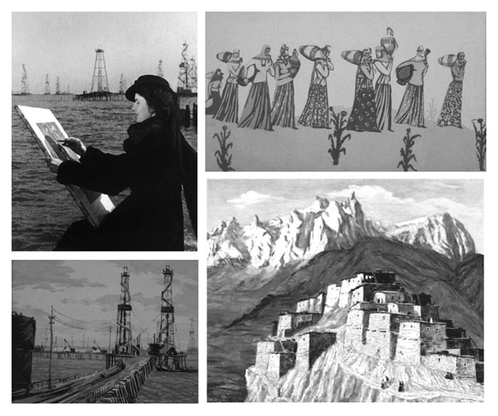 designonething's tweet image. Happy birthday Maral Rahmanzade. The painter & book designer, famous for her linocuts, an affection for painting oil fields & being the People's Artist of Azerbaijan, was born today in 1916. #Azerbaijan