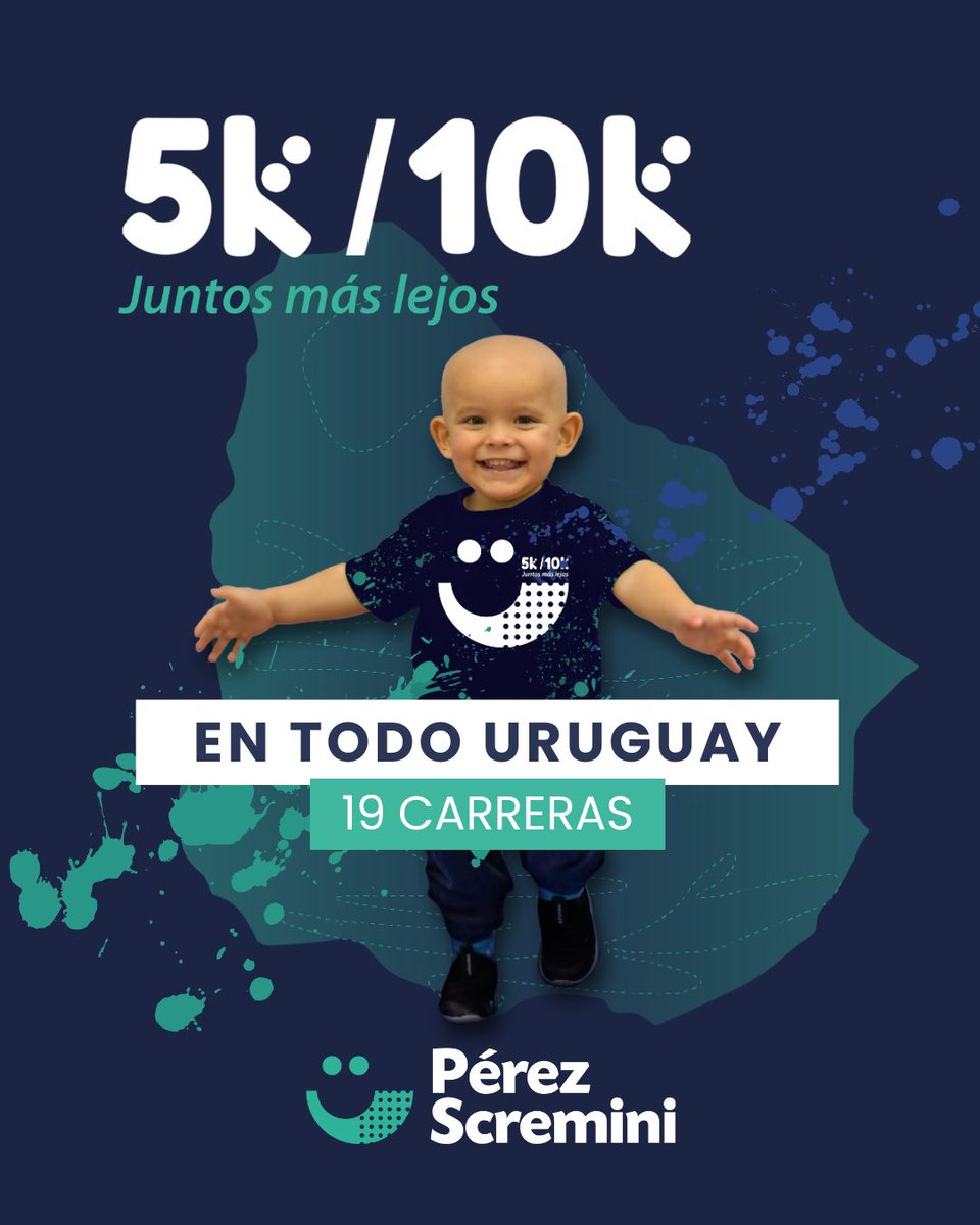 ¡Corremos en todo el país por la cura del cáncer en niños y adolescentes! 💙🏃🏻

Se viene una nueva edición de la 5k/10k de la Fundación Pérez Scremini, ¡esta vez en los 19 departamentos del país! 🇺🇾