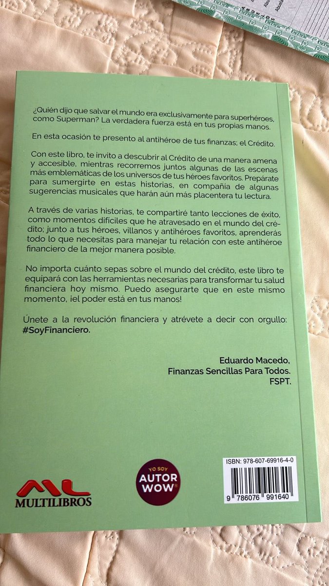 Eduardo Macedo (@edumacedo) on Twitter photo <a href="/Lauentuiter/">Laura García</a> <a href="/lamemur/">La Piel de Zapa</a> Hola, Soy autor independiente luchando por que esta obra llegue a muchas personas pues la Educación financiera es fundamental para salir adelante en este país.
Si gusta sígame y nos ponemos de acuerdo por MD para hacerle llegar una copia
Ya en <a href="/solosanborns/">Sanborns</a> y <a href="/LibreriasGandhi/">Librerías Gandhi</a> <a href="/Lauentuiter/">Laura García</a> <a href="/lamemur/">La Piel de Zapa</a> Hola, Soy autor independiente luchando por que esta obra llegue a muchas personas pues la Educación financiera es fundamental para salir adelante en este país.
Si gusta sígame y nos ponemos de acuerdo por MD para hacerle llegar una copia
Ya en <a href="/solosanborns/">Sanborns</a> y <a href="/LibreriasGandhi/">Librerías Gandhi</a>
