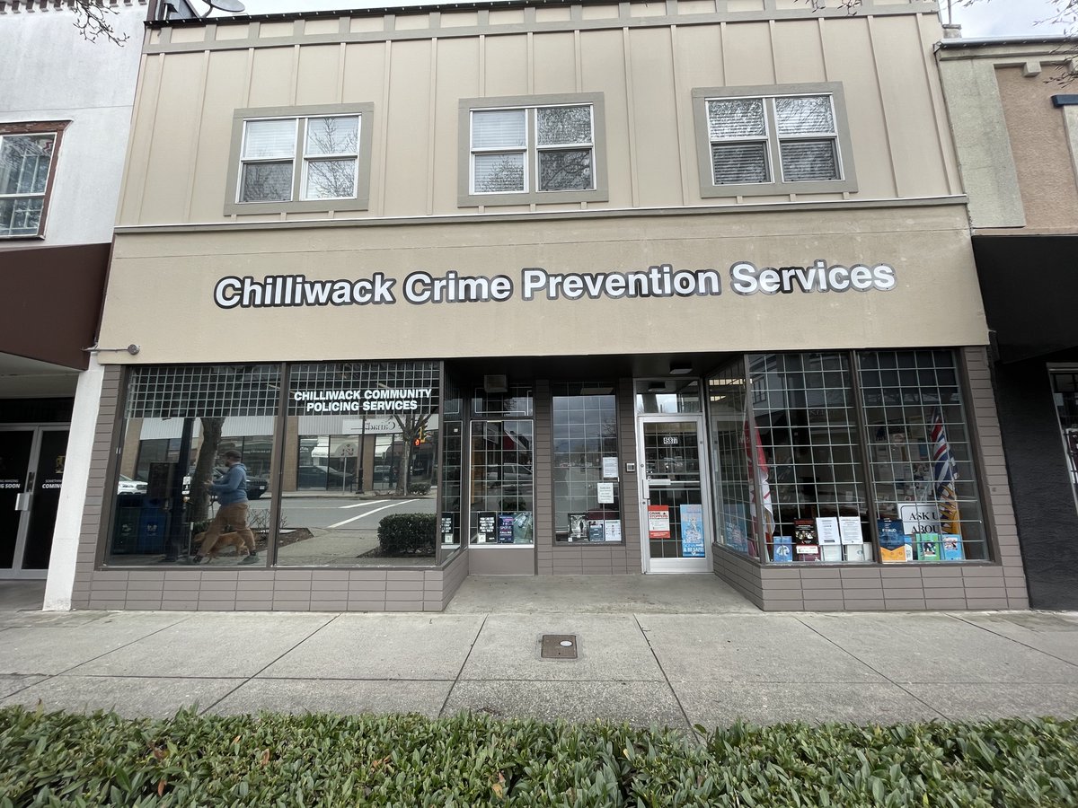 Please note: the Downtown Chilliwack RCMP Community Police Office (CPO) recently sustained fire damage and will be closed for the foreseeable future. All programs are still fully operational. For more information, visit Chilliwack.com/cpac.