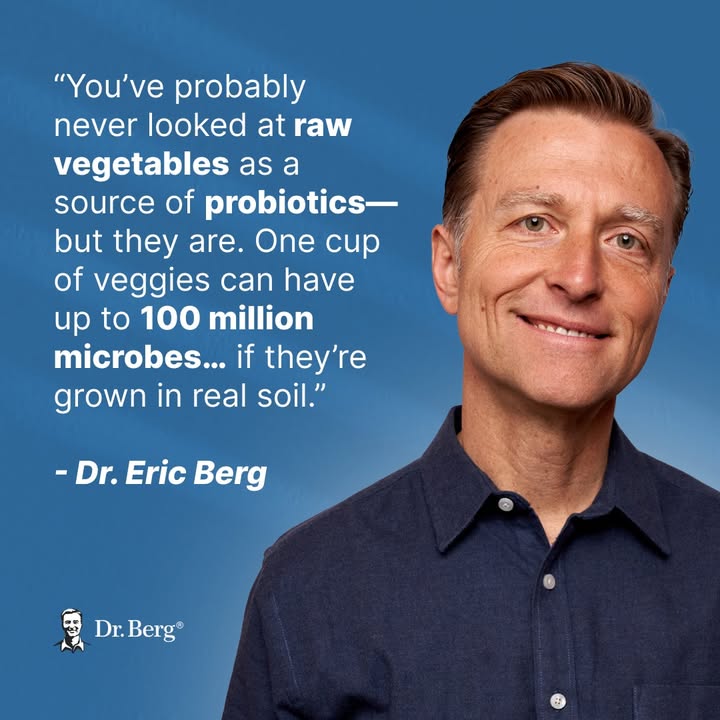 dr_ericberg's tweet image. Raw vegetables grown in nutrient-rich soil contain probiotics—the friendly microorganisms necessary for regulating immune system functions and maintaining a healthy digestive system.