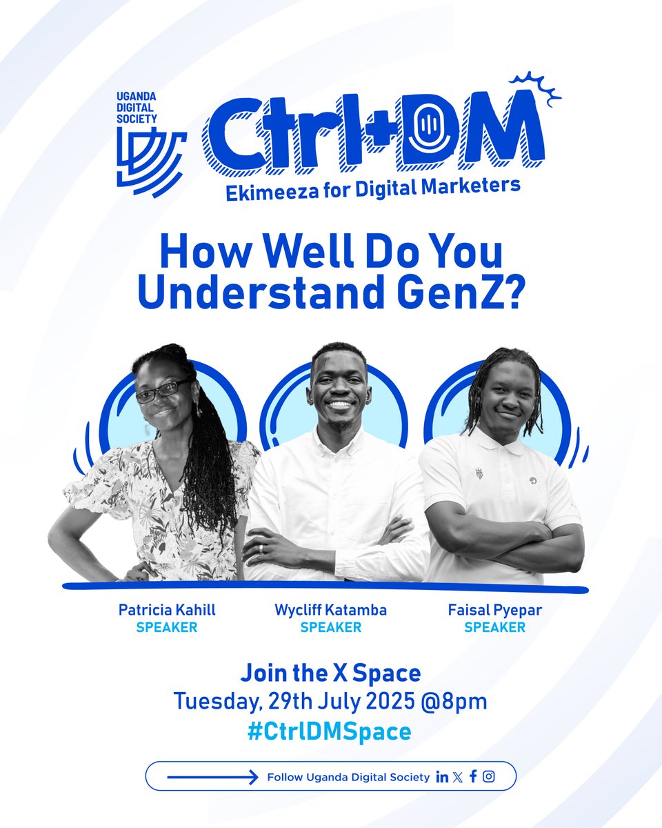 UDigitalSociety's tweet photo. “Gen Z is confusing.”
We’ve all said it. So, let’s unpack it, casually, openly, peer-to-peer.
🗓 Tues 29 July | 8PM
🧠 #CtrlDMSpace - A digital marketers’ kimeeza. https://t.co/hkC4ZBxFJy